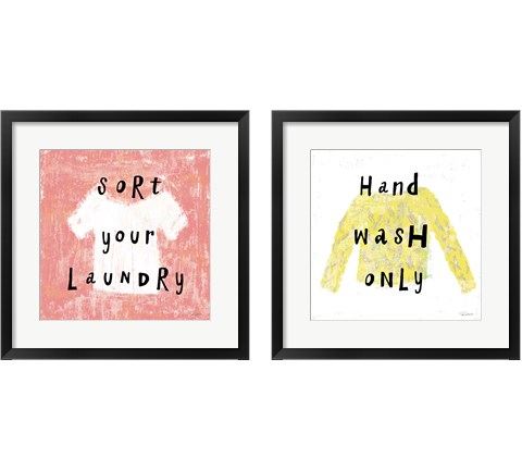 Laundry Rules 2 Piece Framed Art Print Set by Sue Schlabach