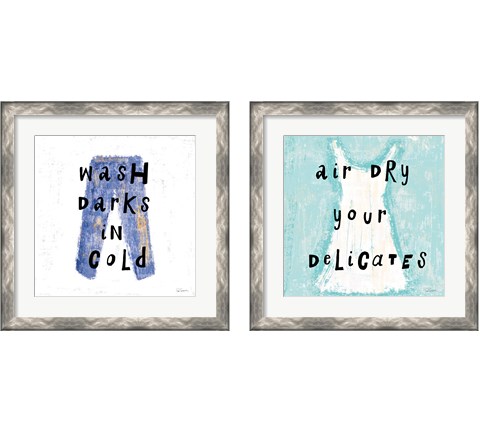 Laundry Rules 2 Piece Framed Art Print Set by Sue Schlabach