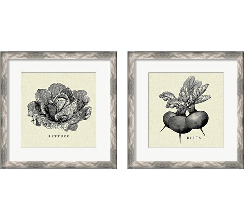 Linen Vegetable 2 Piece Framed Art Print Set by Studio Mousseau