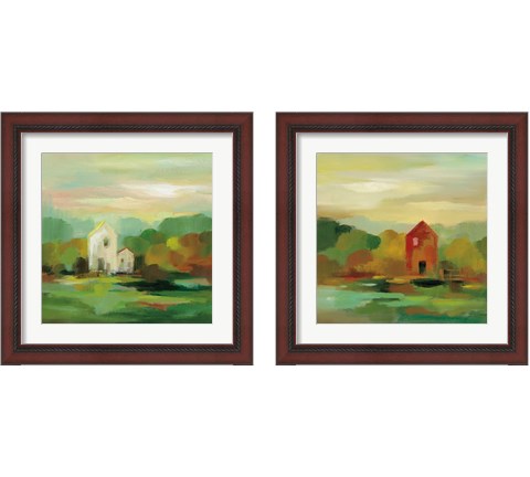 October Farm 2 Piece Framed Art Print Set by Silvia Vassileva