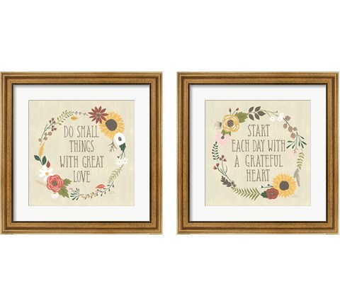 Autumn Garden 2 Piece Framed Art Print Set by Laura Marshall