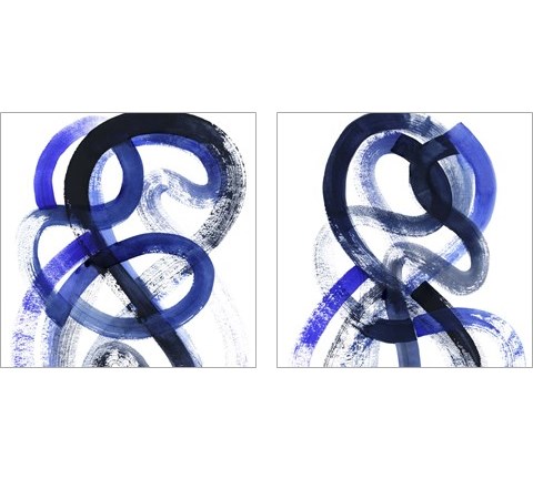 Blue Kinesis 2 Piece Art Print Set by Grace Popp