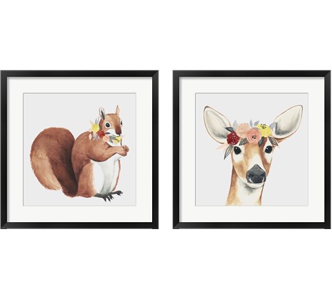 Flower Crown Forester 2 Piece Framed Art Print Set by Grace Popp