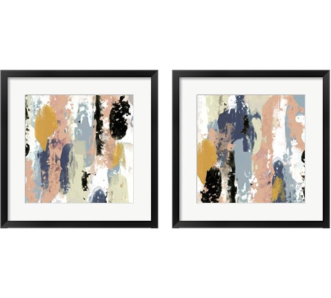 Blueberry Swatches 2 Piece Framed Art Print Set by Jennifer Goldberger