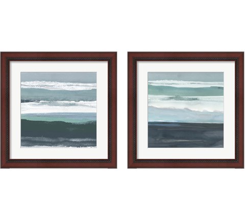 Teal Sea 2 Piece Framed Art Print Set by Rob Delamater