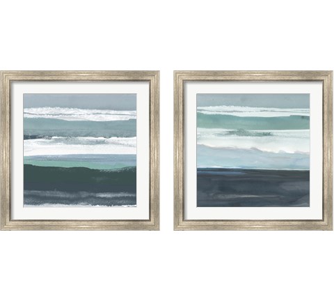 Teal Sea 2 Piece Framed Art Print Set by Rob Delamater