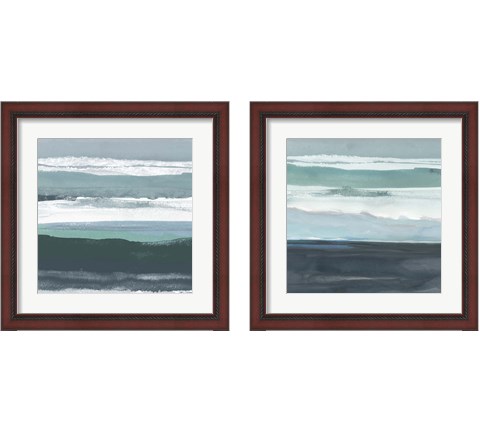 Teal Sea 2 Piece Framed Art Print Set by Rob Delamater