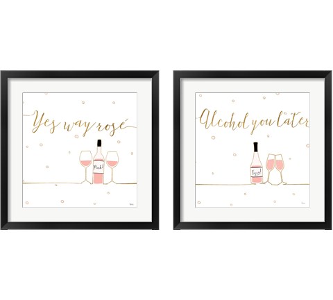 Underlined Bubbly 2 Piece Framed Art Print Set by Veronique Charron