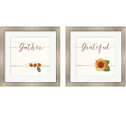 Underlined Fall  2 Piece Framed Art Print Set by Veronique Charron