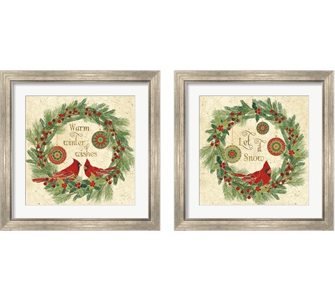 Winter Feathers 2 Piece Framed Art Print Set by Veronique Charron