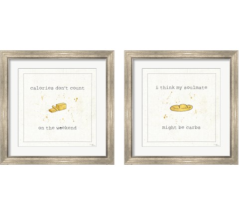 Calorie Cuties 2 Piece Framed Art Print Set by Pela Studio