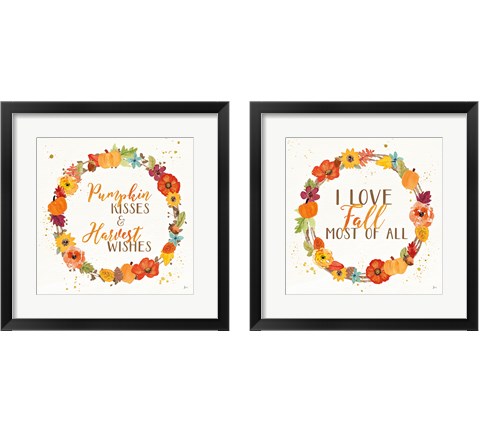 Harvest Wishes 2 Piece Framed Art Print Set by Jess Aiken