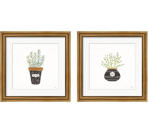 Fine Herbs  2 Piece Framed Art Print Set by Janelle Penner