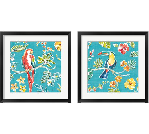 Tropical Oasis 2 Piece Framed Art Print Set by Daphne Brissonnet