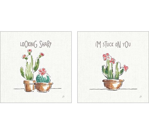 Desert Bloom 2 Piece Art Print Set by Daphne Brissonnet