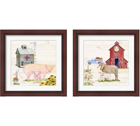 Life on the Farm 2 Piece Framed Art Print Set by Kathleen Parr McKenna