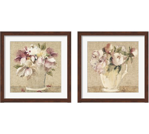 Cottage Bouquet 2 Piece Framed Art Print Set by Cheri Blum