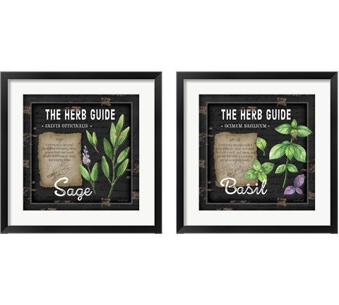 Herb Guide 2 Piece Framed Art Print Set by Jennifer Pugh