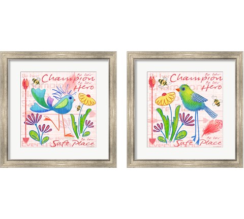 Lil Bird 2 Piece Framed Art Print Set by Anita Phillips