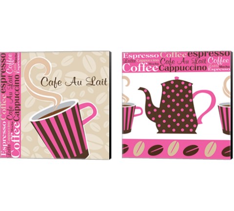 Cafe Au Lait Cocoa Punch 2 Piece Canvas Print Set by ND Art & Design