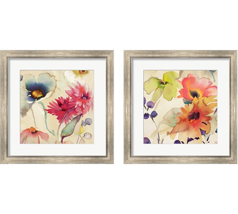 Floral Fireworks 2 Piece Framed Art Print Set by Kelly Parr