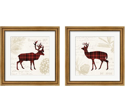 Plaid Lodge 2 Piece Framed Art Print Set by Wild Apple Portfolio