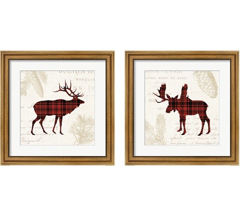 Plaid Lodge 2 Piece Framed Art Print Set by Wild Apple Portfolio