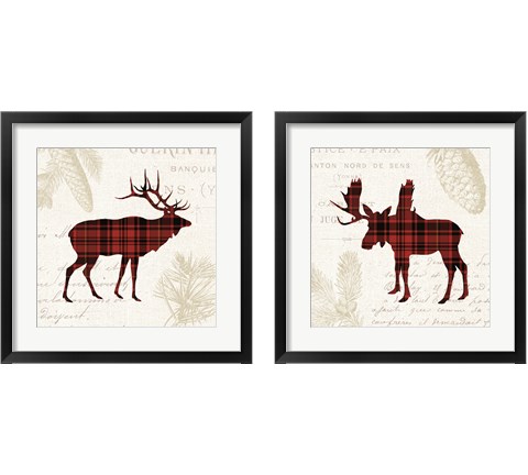 Plaid Lodge 2 Piece Framed Art Print Set by Wild Apple Portfolio