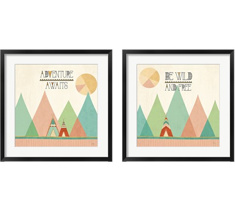 Southwest Geo 2 Piece Framed Art Print Set by Veronique Charron