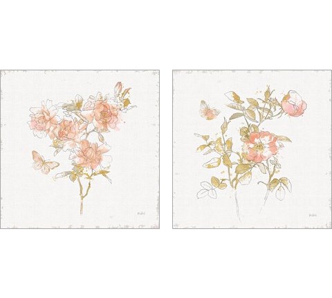 Watery Blooms 2 Piece Art Print Set by Katie Pertiet