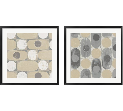 16 Blocks Square Archroma 2 Piece Framed Art Print Set by Kathrine Lovell