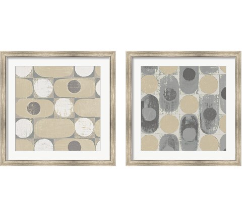 16 Blocks Square Archroma 2 Piece Framed Art Print Set by Kathrine Lovell