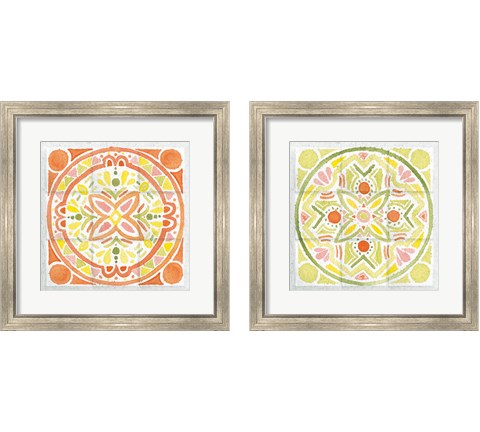 Citrus Tile 2 Piece Framed Art Print Set by Wild Apple Portfolio