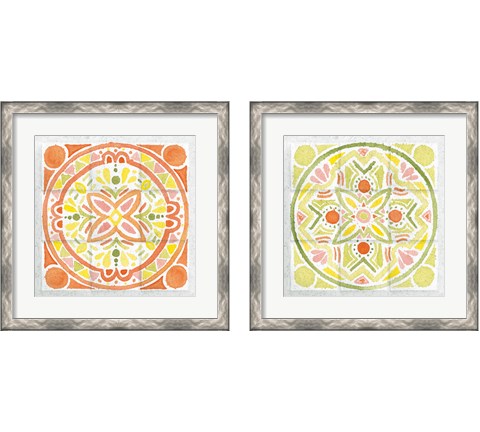 Citrus Tile 2 Piece Framed Art Print Set by Wild Apple Portfolio