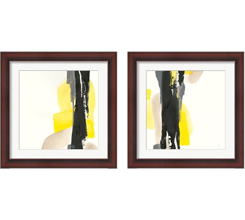 Black and Yellow 2 Piece Framed Art Print Set by Chris Paschke