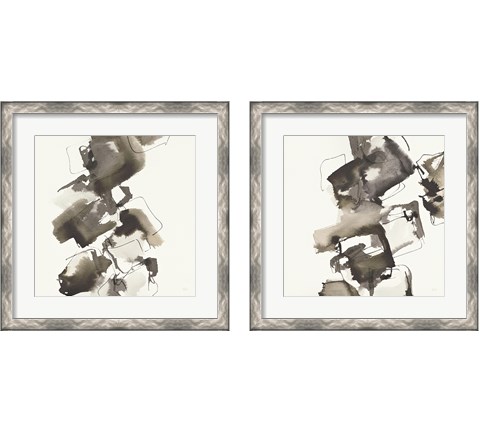 Stacked Greige 2 Piece Framed Art Print Set by Chris Paschke