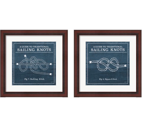 Vintage Sailing Knots 2 Piece Framed Art Print Set by Mary Urban