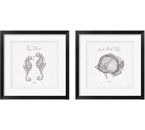 Underwater Life 2 Piece Framed Art Print Set by Daphne Brissonnet