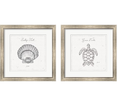 Underwater Life 2 Piece Framed Art Print Set by Daphne Brissonnet