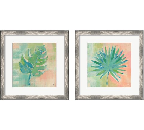 Beach Cove Leaves 2 Piece Framed Art Print Set by Studio Mousseau