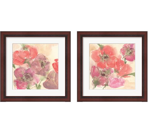 Coral Blooms 2 Piece Framed Art Print Set by Chris Paschke