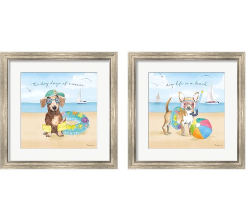 Summer Paws 2 Piece Framed Art Print Set by Beth Grove