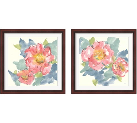 Peony in the Pink 2 Piece Framed Art Print Set by Chris Paschke