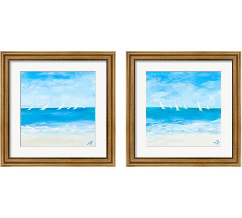 Windjammer  2 Piece Framed Art Print Set by Julie DeRice