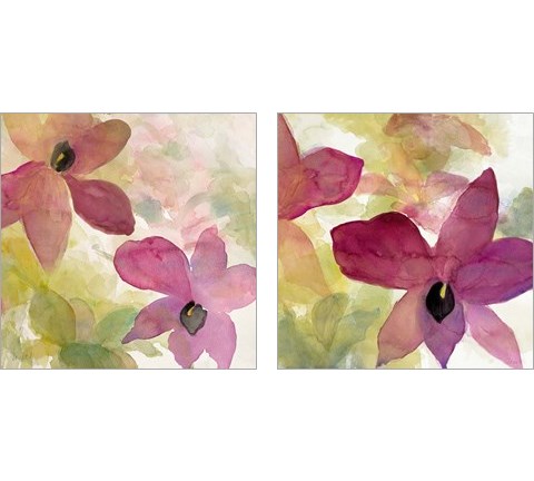 Beautiful and Peace Orchid 2 Piece Art Print Set by Lanie Loreth