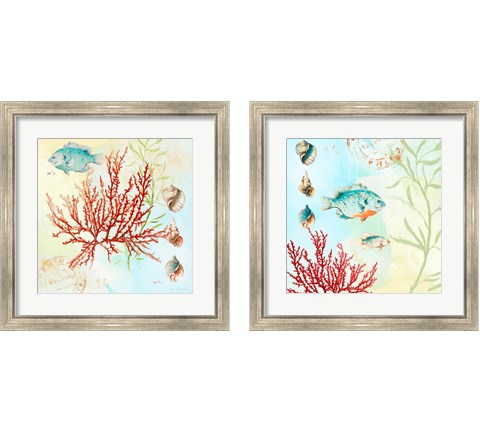 Deep Sea Coral 2 Piece Framed Art Print Set by Lanie Loreth