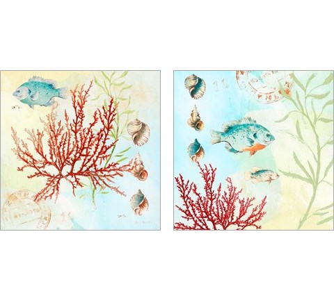 Deep Sea Coral 2 Piece Art Print Set by Lanie Loreth