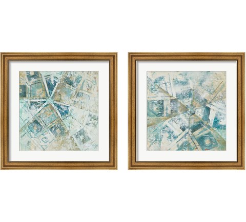 Beach Umbrella Abstract 2 Piece Framed Art Print Set by Patricia Pinto