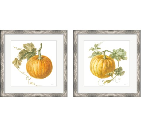 Floursack Autumn on White 2 Piece Framed Art Print Set by Danhui Nai