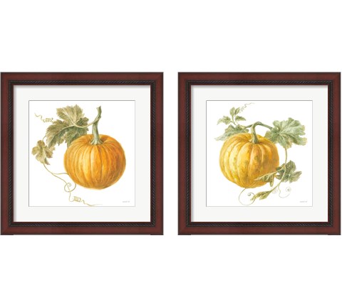 Floursack Autumn on White 2 Piece Framed Art Print Set by Danhui Nai